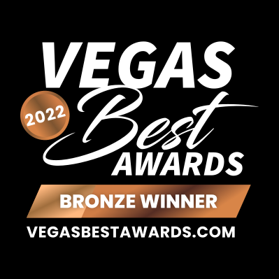 Vegas Best Awards Bronze Winner 2022 Las Vegas Best Awards Best of Las Vegas Awards Black Background White Text